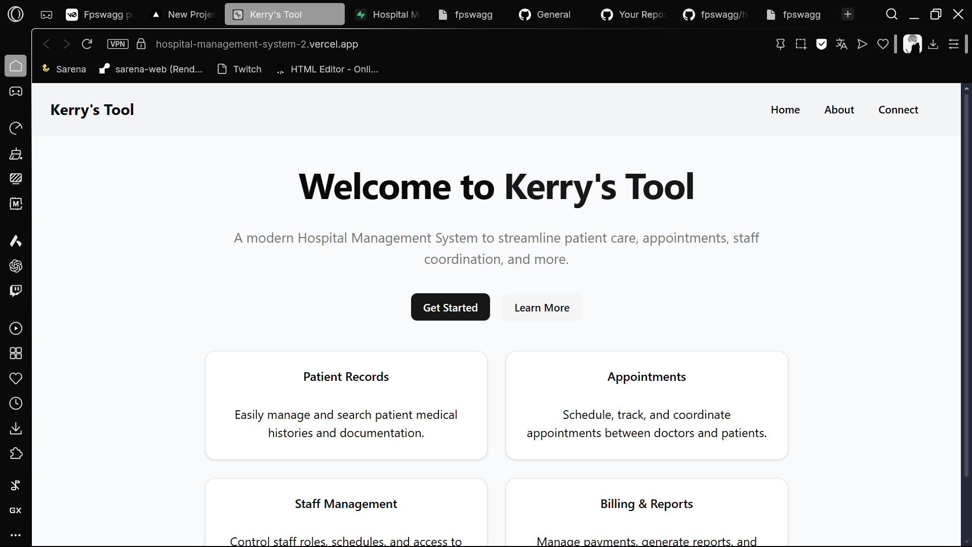 Kerry’s Tool (Hospital Management System)